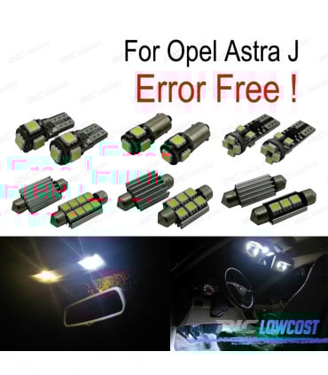 KIT 9 BOMBILLAS LED INTERIOR PARA OPEL ASTRA J VAUXHALL OPC GTC SPORTS TOURER HATCHBACK 09-15