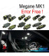 KIT 10 BOMBILLAS LED INTERIOR PARA RENAULT MEGANE I 1 MK1 HATCHBACK ESTATE COUPE 95-03