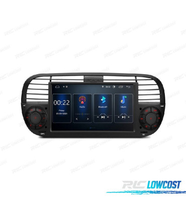 RADIO GPS ANDROID 12 PARA FIAT 500 07-15