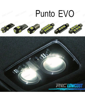 KIT 10 BOMBILLAS LED INTERIOR PARA FIAT PUNTO EVO 09-12