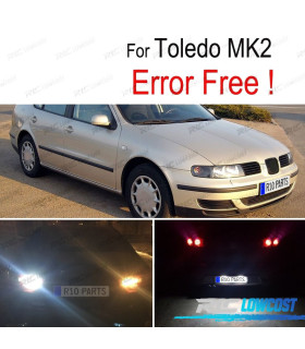 KIT 4 BOMBILLAS LED INTERIOR SEAT TOLEDO MK2 1 M 1M2 99-04