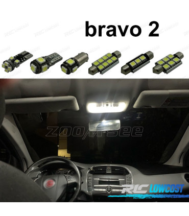 KIT 10 BOMBILLAS LED INTERIOR PARA FIAT BRAVO 2 MK2 07-16