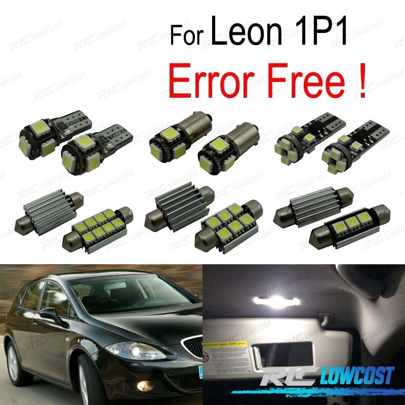 LED compatible SEAT LEON 2 (MK2) pack bombillas LED