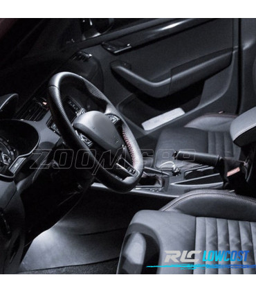 KIT 12 BOMBILLAS LED INTERIOR PARA SKODA OCTAVIA 2 SALÓN MK2 MK II SEDAN RS 1Z3 05-12