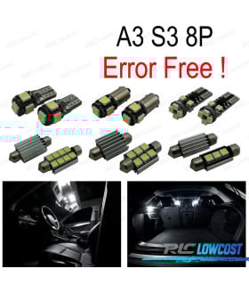 KIT 12 BOMBILLAS LED INTERIOR AUDI A3 S3 8 P 06-13