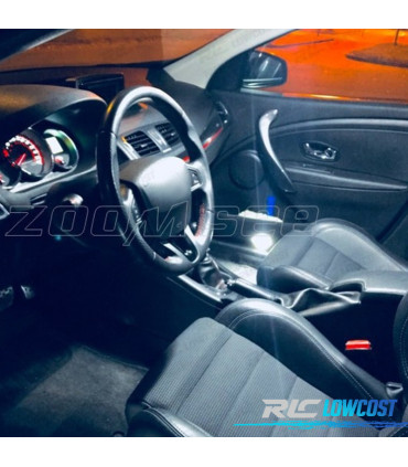 KIT 14 BOMBILLAS LED INTERIOR PARA RENAULT MEGANE III 3 MK3 HATCHBACK 09-15