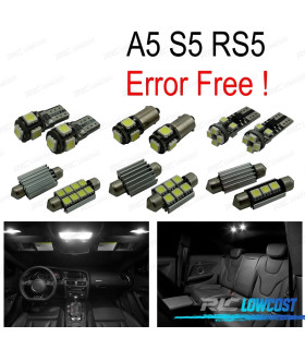KIT 16 BOMBILLAS LED INTERIOR AUDI A5 S5 RS5 B8 08-15