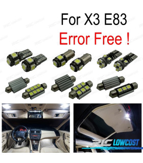 KIT 14 BOMBILLAS LED INTERIOR PARA BMW X3 E83 04-10