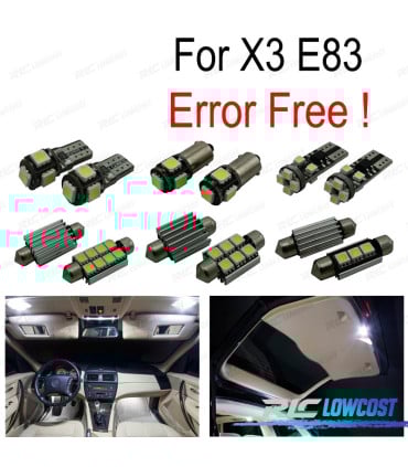 KIT 14 BOMBILLAS LED INTERIOR BMW X3 E83 04-10