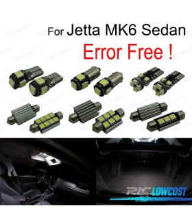 KIT 14 BOMBILLAS LED INTERIOR PARA VOLKSWAGEN VW JETTA 6 MK6 MKVI SEDAN 11-18