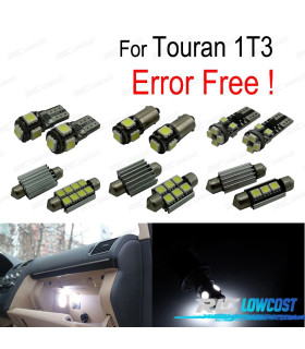 KIT 13 BOMBILLAS LED INTERIOR PARA VOLKSWAGEN VW TOURAN 1T3 11-15