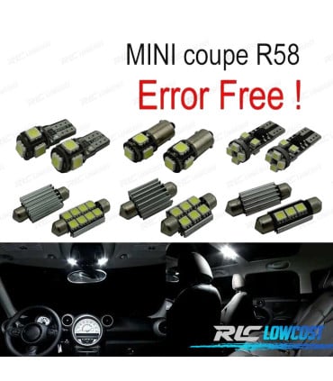 KIT 12 BOMBILLAS LED INTERIOR PARA MINI COOPER COUPE R58 12-15