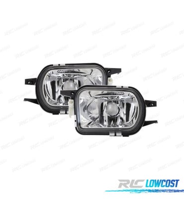 FAROS ANTINIEBLA PARA MERCEDES CLASE SLK R170 00-04 R171 04-11 CRISTAL CLARO MARCO NEGRO