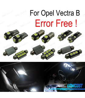 KIT 12 BOMBILLAS LED INTERIOR OPEL VECTRA B VAUXHALL HATCHBACK 95-02