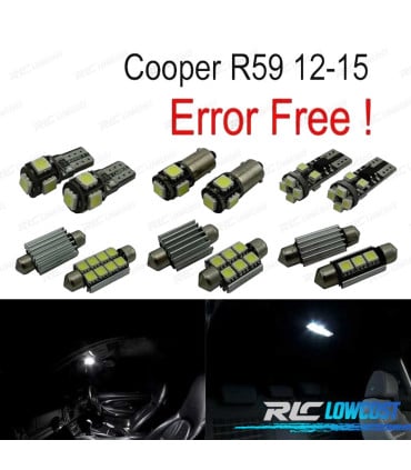 KIT 12 BOMBILLAS LED INTERIOR PARA MINI COOPER ROADSTER R59 12-15