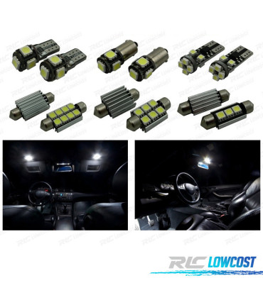 KIT 15 BOMBILLAS LED INTERIOR BMW E46 COUPE SEDAN 318I 325I 328I 330I M3 99-05