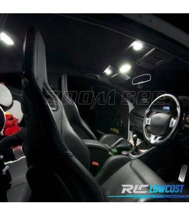 KIT 12 BOMBILLAS LED INTERIOR PARA RENAULT MEGANE III 3 MK3 COUPE 09-16