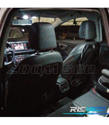 KIT 12 BOMBILLAS LED INTERIOR PARA SKODA FABIA 3 MK3 MK III 15-