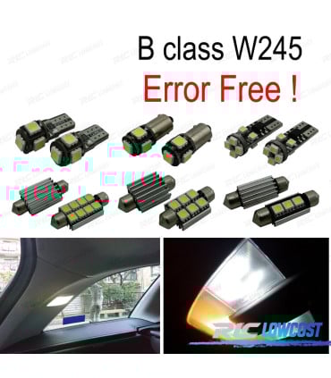 KIT 12 BOMBILLAS LED INTERIOR PARA MERCEDES CLASE W169 A150 A160 A170 A180 A200 05-12