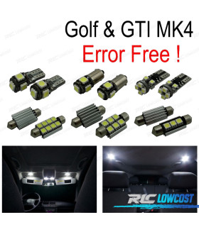 KIT 15 BOMBILLAS LED INTERIOR PARA VOLKSWAGEN VW GTI GOLF 4 MK4 MKIV 99-05