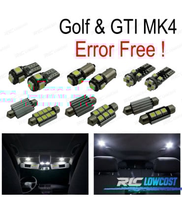KIT 15 BOMBILLAS LED INTERIOR PARA VOLKSWAGEN VW GTI GOLF 4 MK4 MKIV 99-05