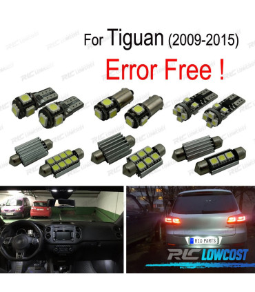 KIT 14 BOMBILLAS LED INTERIOR PARA VOLKSWAGEN VW TIGUAN 09-15