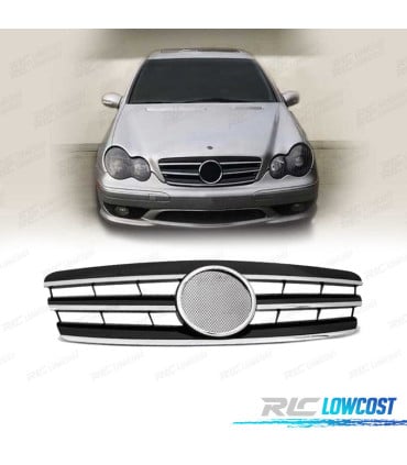 PARRILLA MERCEDES CLASE C W203 00-07 SPORTLOOK CROMO NEGRO