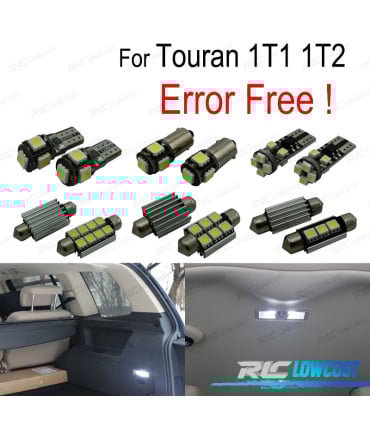 KIT 14 BOMBILLAS LED INTERIOR PARA VOLKSWAGEN VW TOURAN 1T1 1T2 03-10