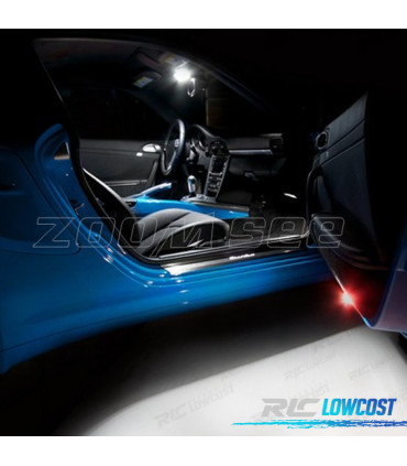 KIT 12 BOMBILLAS LED INTERIOR PARA PORSCHE 911 997 CARRERA TURBO TARGA GT 05-11