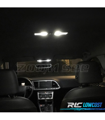 KIT 13 BOMBILLAS LED INTERIOR PARA SEAT LEON MK3 5F 5F1 5F5 5F8 13-18