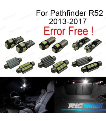 KIT 10 BOMBILLAS LED INTERIOR PARA NISSAN PATHFINDER R52 13-17