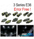 KIT 16 BOMBILLAS LED INTERIOR PARA BMW SERIE 3 E36 SEDAN COUPE M3 316I 318I 320I 323I 323IS 325I 328I 90-99
