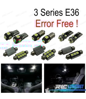 KIT 16 BOMBILLAS LED INTERIOR BMW SERIE 3 E36 SEDAN COUPE M3 316I 318I 320I 323I 323IS 325I 328I 90-99