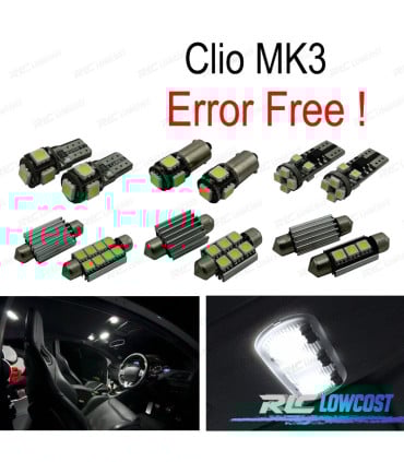 KIT 15 BOMBILLAS LED INTERIOR PARA RENAULT CLIO III MK3 GRANDTOUR 06-12