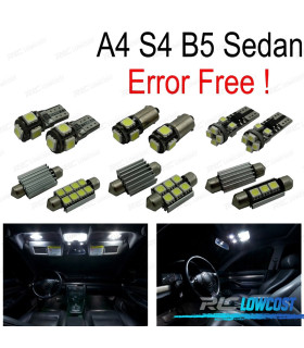 KIT 15 BOMBILLAS LED INTERIOR AUDI A4 S4 B5 SEDAN 96-01