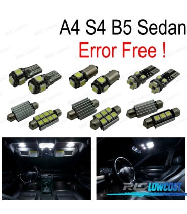 KIT 15 BOMBILLAS LED INTERIOR AUDI A4 S4 B5 SEDAN 96-01