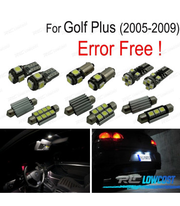 KIT 15 BOMBILLAS LED INTERIOR PARA VOLKSWAGEN VW GOLF PLUS 05-09
