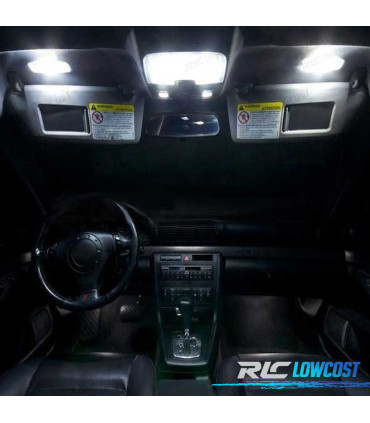 KIT 17 BOMBILLAS LED INTERIOR AUDI A4 S4 B5 SEDAN SOLO 96-01