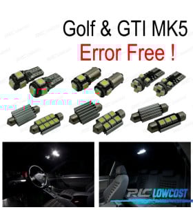 KIT 13 BOMBILLAS LED INTERIOR PARA VOLKSWAGEN VW GTI GOLF 5 MK5 MKV 06-09