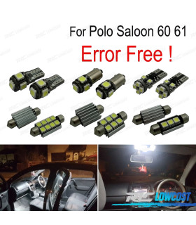 KIT 14 BOMBILLAS LED INTERIOR PARA VOLKSWAGEN VW POLO MK5 SEDAN 60 61 11-17