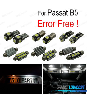 KIT 17 BOMBILLAS LED INTERIOR PARA VOLKSWAGEN VW VOLKSWAGEN VW PASSAT B5 97-05