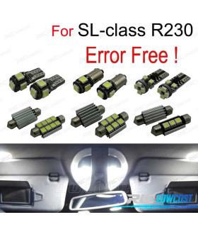 KIT 10 BOMBILLAS LED INTERIOR PARA MERCEDES CLASE SL R230 SL500 SL600 SL55 AMG 02-08