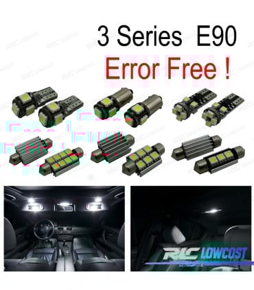 KIT 15 BOMBILLAS LED INTERIOR PARA BMW E90 SEDAN 320D 320D XDRIVE 320XD 325D 325I 325XI 05-11