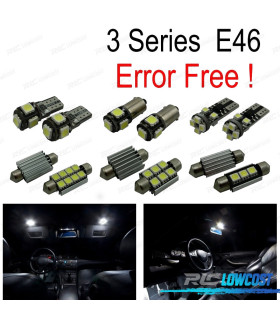 KIT 16 BOMBILLAS LED INTERIOR PARA BMW E46 SEDAN COUPE 328I 330I 330XI 325CI 323CI 328CI 330CI M3 99-05