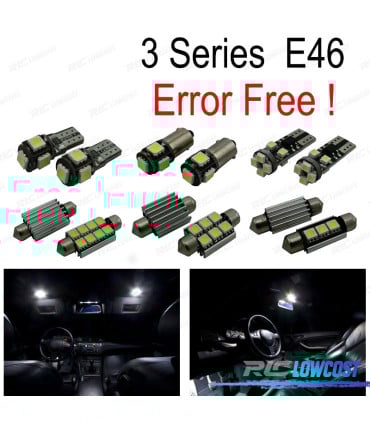 KIT 16 BOMBILLAS LED INTERIOR BMW E46 SEDAN COUPE 328I 330I 330XI 325CI 323CI 328CI 330CI M3 99-05