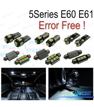 KIT 18 BOMBILLAS LED INTERIOR PARA BMW E60 E61 M5 520I 523I 530I XDRIVE 520D 525D 535D 530D SEDAN TOURING 03-10