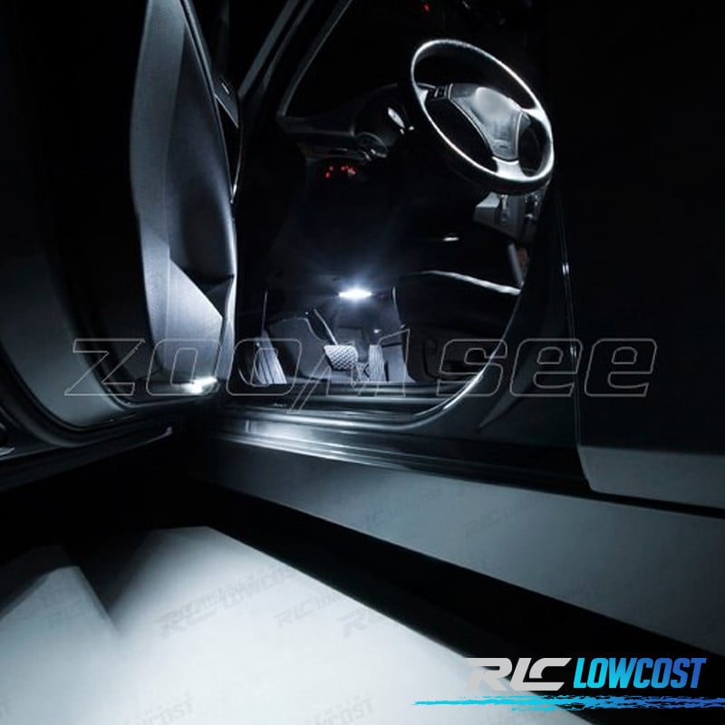Luz LED blanca para puerta de cortesía de coche, guantera de reposapiés  para Audi A1, A2, A3, A4, A5, A6, A7, A8, B5, B6, B7, B8, Q3, Q5, Q7, TT