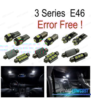 KIT 17 BOMBILLAS LED INTERIOR BMW SERIE 3 E46 SEDAN COUPE M3 318I 318TI 323I 323IS 325I 325XI 99-05