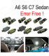 KIT 14 BOMBILLAS LED INTERIOR AUDI A6 S6 RS6 C7 SEDAN 12-17