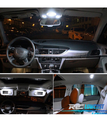 KIT 14 BOMBILLAS LED INTERIOR AUDI A6 S6 RS6 C7 SEDAN 12-17